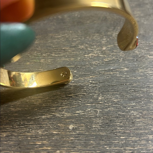 Kate Spade “Paint the Town Red”‎ Gold Bangle with Iridescent Red Accents - Picture 3 of 4